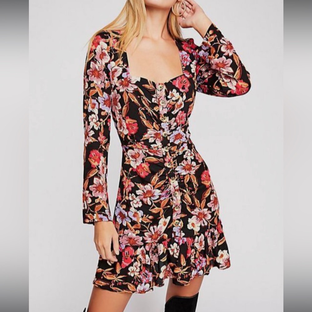 Free People Forever Print Mini Dress - floral